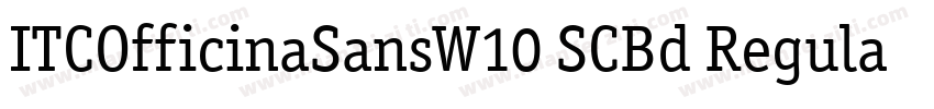 ITCOfficinaSansW10 SCBd RegularITCO字体转换
